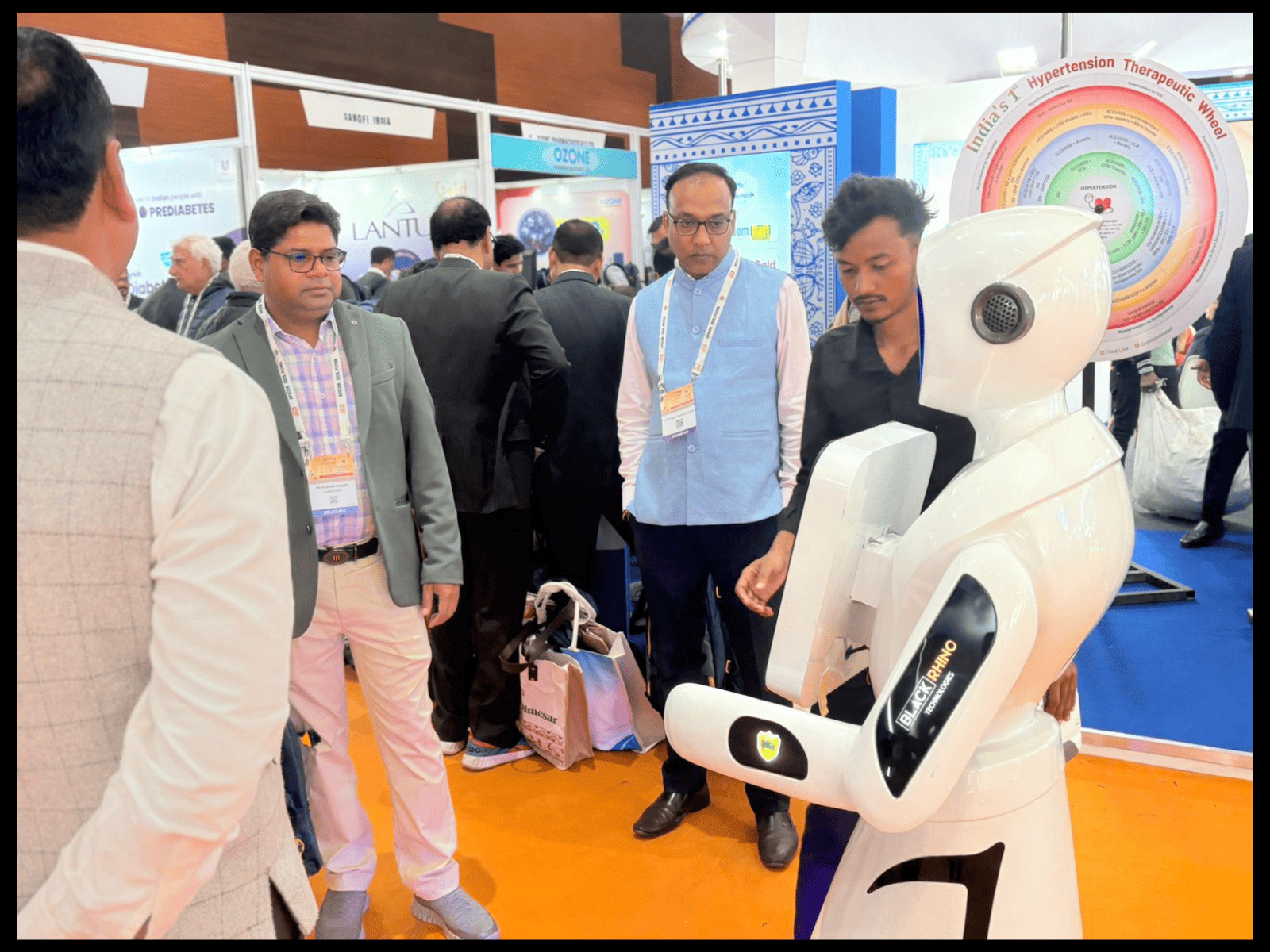 interactive robot at exhibition stall